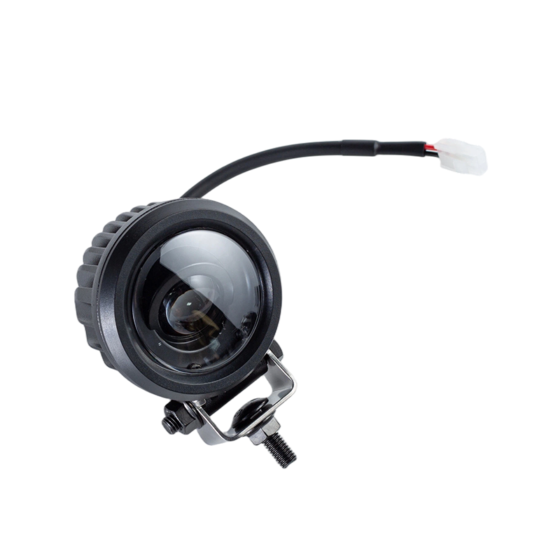IP67 5W DC9-80V Lampu Amaran Keselamatan Forklift Titik Bulat Biru Serong