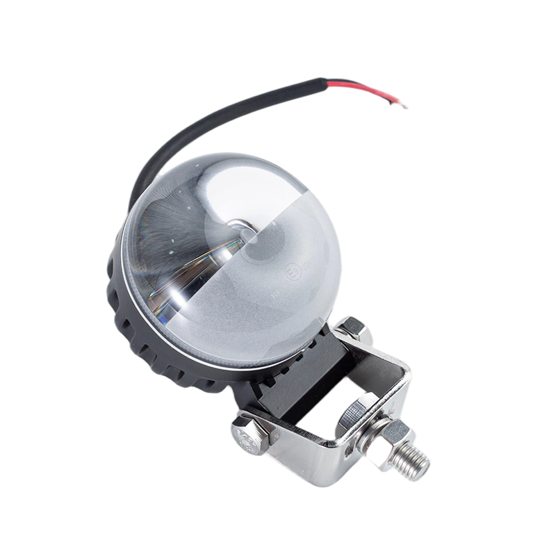 IP67 5W DC9-80V Lampu Amaran Kawasan Bahaya Forklift Rasuk Merah/Biru Bulat