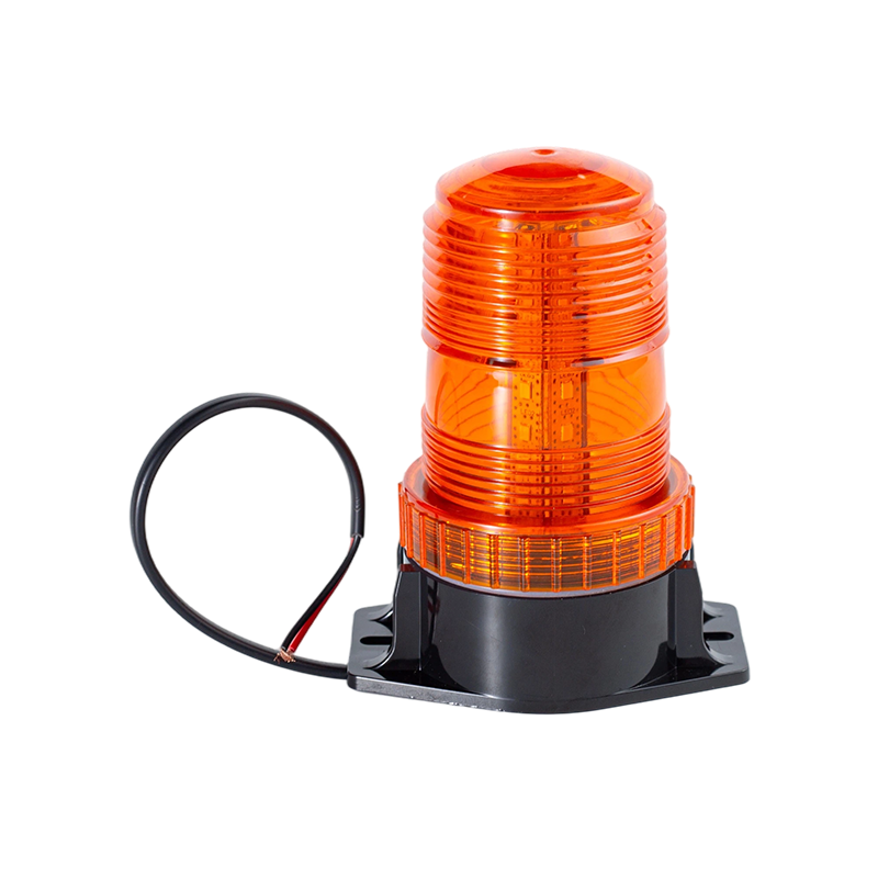 IP65 8W DC9-80V 360° Lampu Amaran Suar Strob Amber Untuk Forklift