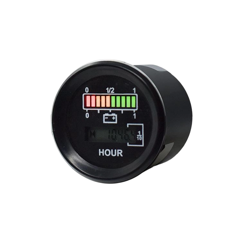 Tolok Aras Bateri Bas FLYB-0096 BOLEH Pusingan dengan Meter Jam