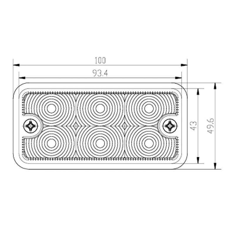 Kedudukan Depan LED IP66 Kompak dan Lampu Penunjuk Lebar untuk Pelbagai Kenderaan Kejuruteraan